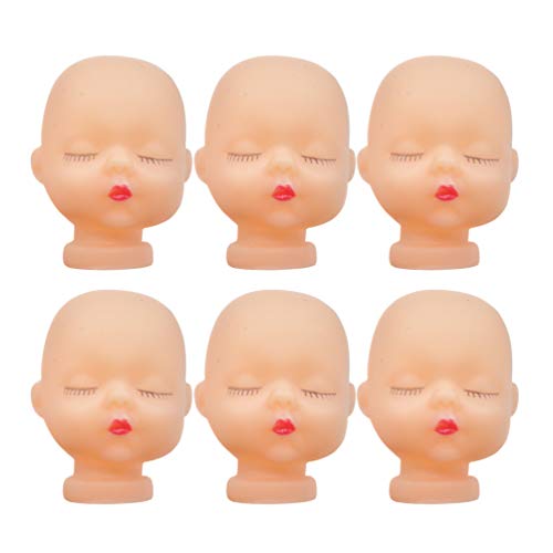 EXCEART 10 Piezas de Cabezas de Muñecas Manualidades DIY Baby Doll para Niños Baby Doll Toys Llavero Haciendo Suministros Arte Manualidades Tamaño 1