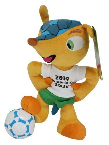 FIFA - Peluche de fuleco de 28 cm subido en la pelota la mascota oficial de la copa mundial de la fifa 2014 brasil