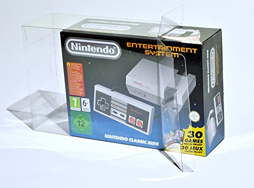 Glacier Games 4 juego de la caja protectora para Nintendo Mini clásico: Nintendo Entertainment System / NES Nintendo Classic Mini caja de adaptación perfecta / Crystal Clear