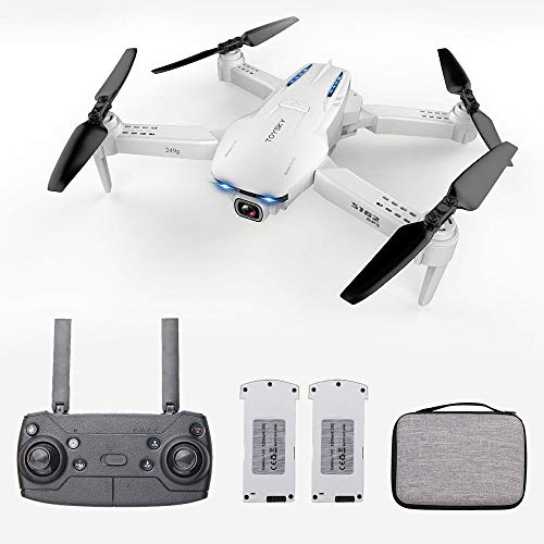 GoolRC S162 RC Drone con Cámara GPS Ajustable Gran Angular WiFi Foto de Gesto Vídeo MV FPV RC Quadcopter Sígueme Drone para Adultos (2 Baterías & 5G 4K)