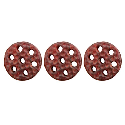HEALLILY 3 piezas encantos antiguos semillas de loto forma encantos encantos de fabricación de joyas colgantes para diy fabricación de joyas tamaño de accesorio s marrón