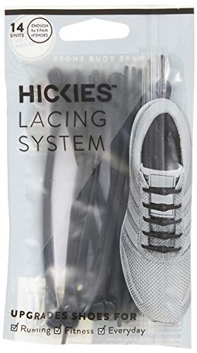HICKIES 2.0 Performance talla única se adapta a todos los cordones elásticos sin atar, color negro (14 cordones, funciona en todos los zapatos), talla única