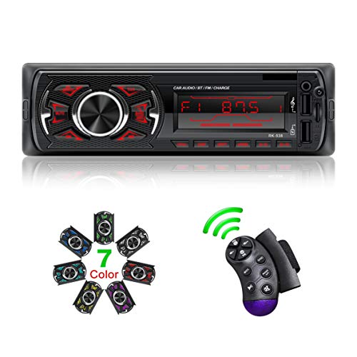 Hoidokly Autoradio Bluetooth, 4×60W Manos Libres Radio Estéreo de Coche, Apoyo de Reproductor MP3, Llamadas Manos Libres, Función de Radio y de Archivo