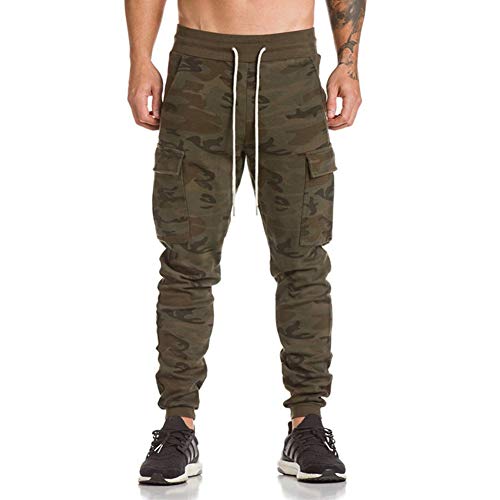 Hombre Pantalón Deportivo Jogger Militar Camuflaje Estilo Urbano Pantalones Casuales para Hombre Chándal de Hombres