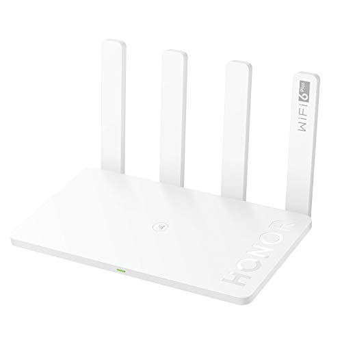 HONOR Router 3 - Enrutador Inalámbrico de Doble Banda, WiFi 6, Velocidad de Wi-Fi hasta 3000 Mbps(5GHz + 2.4 GHz), 4 Antenas, 4X Puertos Gigabit, Blanco