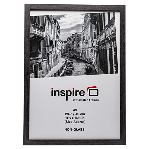 inspire For Business WESA3GRY - Marco de Fotos para Pared (tamaño A3, 30 x 42 cm, Madera y plexiglás), diseño de Ciudad de Westminster, Color Gris
