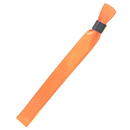 Juego de pulsera en tela / cinta de raso, con cierres de plástico - 10 colores disponibles (naranja, 20)