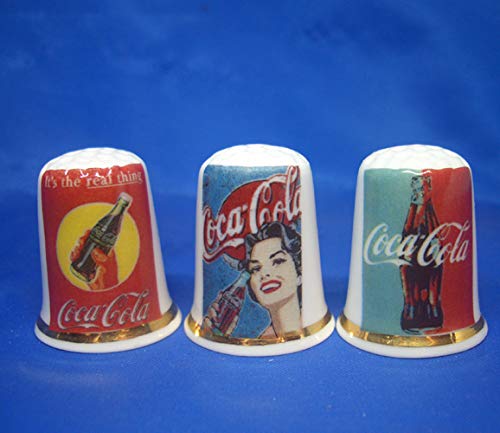 Juego de tres dedales de porcelana china – Coca Cola Modern Publicidad Posters