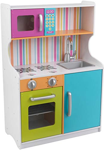 KidKraft- Cocina de juguete de madera en colores brillantes , Color Multicolor (53378)