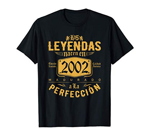 Las Leyendas nacen en 2002 - Regalo de 19 años hombre mujer Camiseta