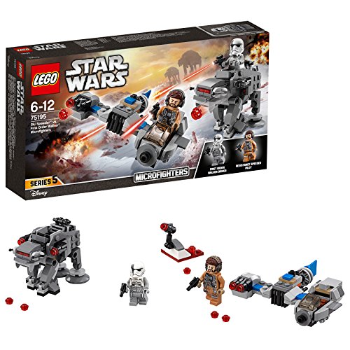 LEGO Star Wars- Ski Speeder vs First Order Walker Microfighters Lego Juego de Construcción, Multicolor, única (75195)