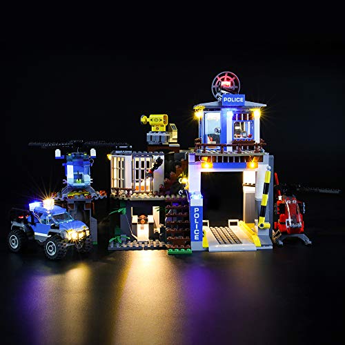 LIGHTAILING Conjunto de Luces (City Police Montaña: Comisaria Policía) Modelo de Construcción de Bloques - Kit de luz LED Compatible con Lego 60174 (NO Incluido en el Modelo)