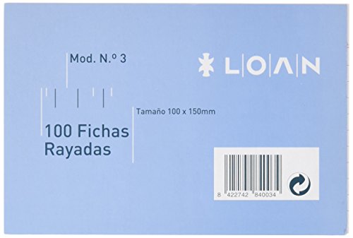 Loan Número 3 - Fichas rayadas, 100 unidades
