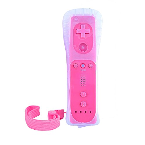 Mando Remote + Funda Silicona + Correa para Nintendo Wii Color Rosa