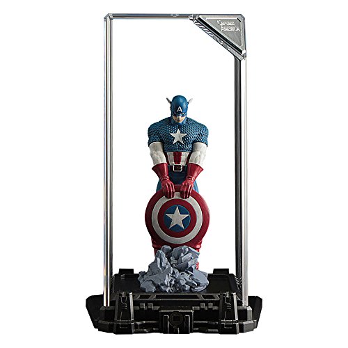 Marvel Super Hero: Capitán América, figura de colección, 17cm de altura, en una vitrina iluminada