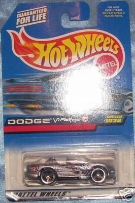 Mattel Hot Wheels 1999 1:64 Scale Silver Patriotic Dodge Viper RT/10 Die Cast Car Collector #1038 by Mattel