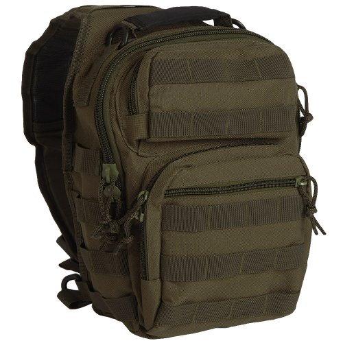 Mil-Tec Mochila One Strap Assault Pack SM, Color Verde, 30 x 22 x 13 cm