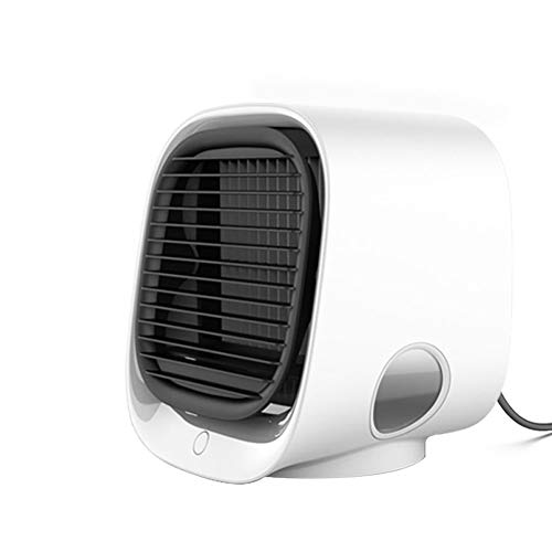 Mini refrigerador de aire, humidificador, purificador de aire, purificador con luz nocturna Ventilador de enfriamiento de aire de escritorio de 3 velocidades para el hogar, la habitación y la oficina