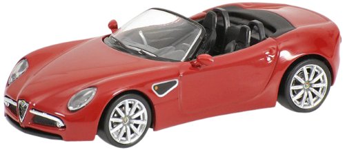 Minichamps 640120530 - Coche de colección Alfa Romeo 8C Spider'08, colo rojo, escala 1/64