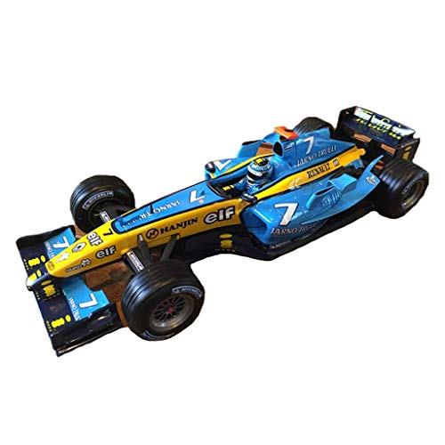 Modelo de coche fuera de impresión hotwheels auténtico Fórmula uno y dieciocho F1 Racing aleación coche modelo exclusivo de colección modelo (Color: azul, Tamaño: 23cm * 9cm * 4cm) liuchang20