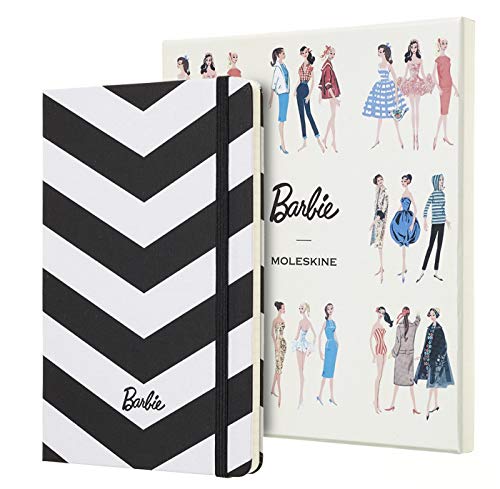 Moleskine LEBRQP060CLT - Cuaderno de edición limitada Barbie, grande, a rayas para coleccionistas