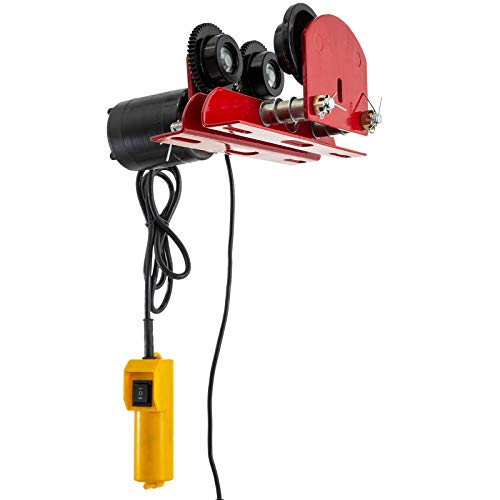 Mophorn Polipasto Eléctrico, Cabrestante Cable, 220V, 500KG, Carritos para Vigas Manual, con Motor Eléctrico, 1102LBS