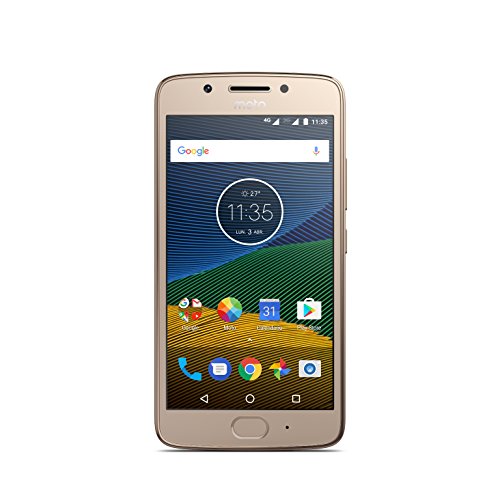 Motorola Moto G5 - Smartphone Libre de 5" Full HD, 2.800 mAh de batería, cámara de 13 MP, 3 GB de RAM + 16 GB de Almacenamiento, procesador Snapdragon de 1.4 GHz, Color Dorado