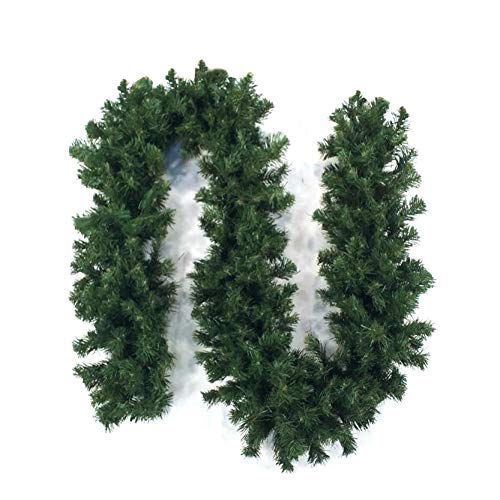 mygarden - Guirnalda de Navidad verde de 270 cm de largo y 35 cm de ancho con 270 ramas, doble y tupida para tus decoraciones, viene envuelta individualmente
