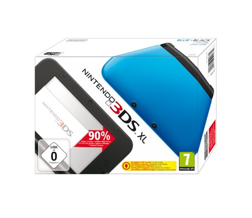Nintendo 3DS XL - videoconsolas portátiles (640 x 480 Pixeles, Nintendo 3DS, Negro, Azul, 800 x 240 Pixeles, 802.11b, 802.11g, 3,5 mm)