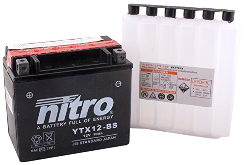 Nitro YTX12-BS -N Batería de ácido sólido, 12V, 10AH