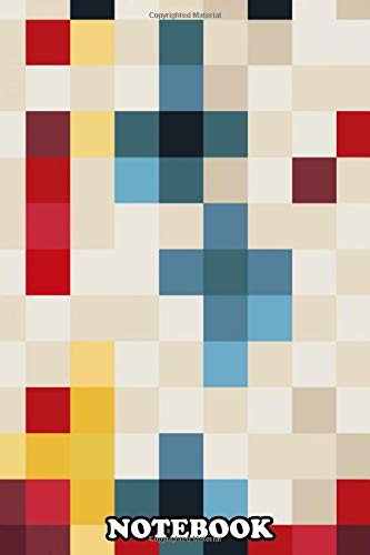 Notebook: Pixels Color , Journal for Writing, College Ruled Size 6" x 9", 110 Pages