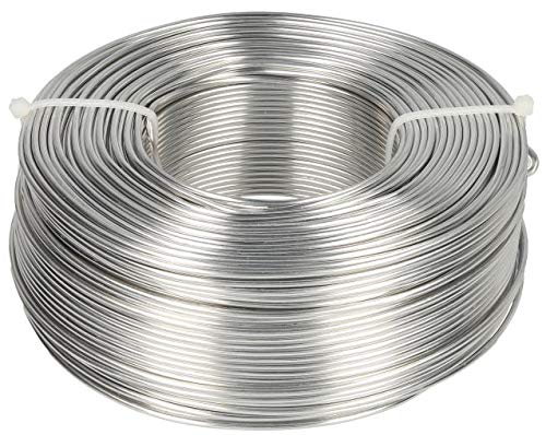 Novaliv - Alambre de aluminio, diámetro de 2,0 mm, color plateado