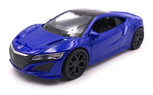 Onlineworld2013 Model Car NSX Hybrid Sports Car Blue Car Scale 1: 34-39 con Licencia