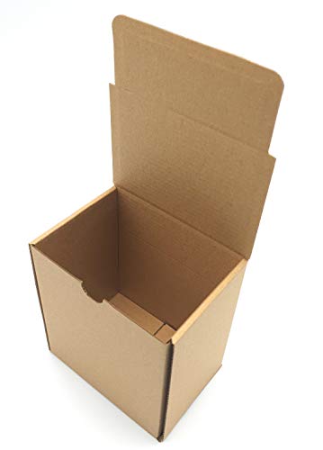 Pack 25 cajas | cartón pequeñas, para envíos ecommerce automontables kraft, paqueteria, almacenaje , packaging, regalos, envio postal, Ideal ecomerce. (13.5 x 12.5 x 8cm, Pack 25 cajas)