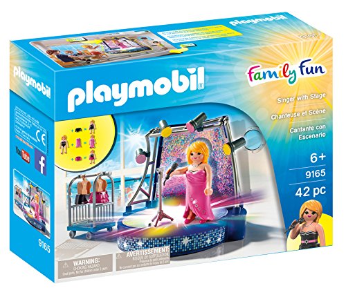Playmobil Juego de construcción familiar de cantante con escenario 9165