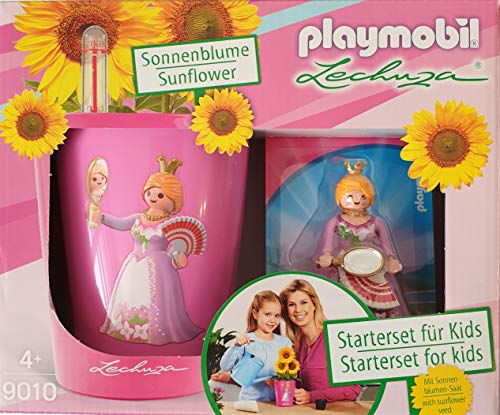 PLAYMOBIL Set de iniciación para niños, color rosa, maceta Lechuza y figura Playmobil
