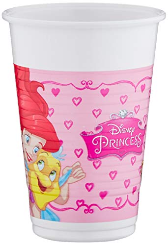Procos 86678 Disney Princess Dreaming - Gafas de Plástico (200 Ml), 8 Piezas, Color Rosa