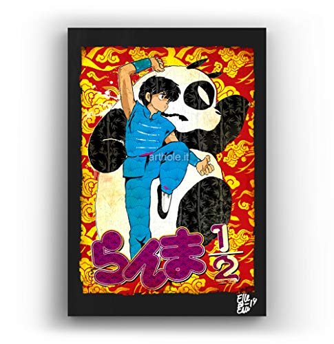 Ranma 1/2 (Rumiko Takahashi) - Pintura Enmarcado Original, Imagen Pop-Art, Impresión Póster, Impresion en Lienzo, Cuadro, Cómics, Cartel de la Película, Anime, Manga