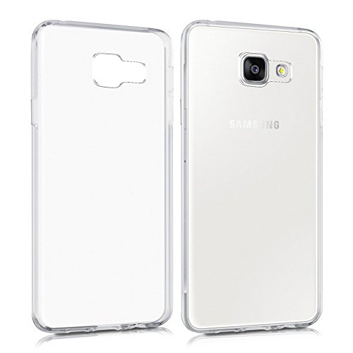 REY Funda Carcasa Gel Transparente para Samsung Galaxy A3 2016, Ultra Fina 0,33mm, Silicona TPU de Alta Resistencia y Flexibilidad