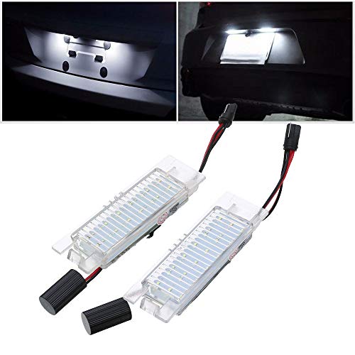 Ricoy 2 luces LED para placa de matrícula para Corsa C, D, Astra H J Insignia 6000K (paquete de 2)