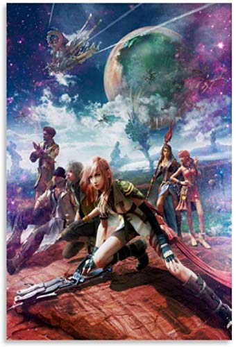 Rompecabezas para adultos y niños 1000 piezas Final Fantasy XIII HD Juego 29.5 x 19.6 pulgadas (75 x 50 cm) educativo intelectual descomprimiendo juguete rompecabezas sin marco