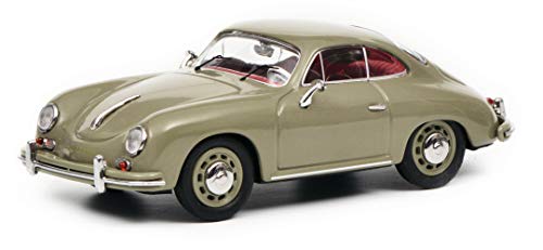 Schuco- Porsche, Grau 450260200 356 A Coupé-Modelo de Coche (Escala 1:43), Color Gris