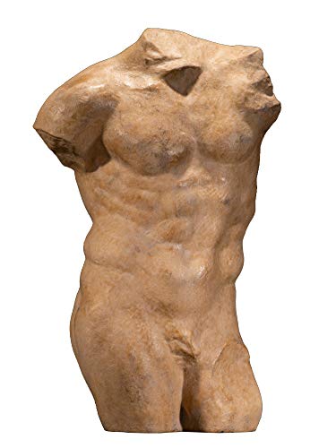 SDBRKYH Escultura del Torso, Torso Desnudo Masculino Estatua Figura de Cepillado Hércules Torso Réplica Antigua