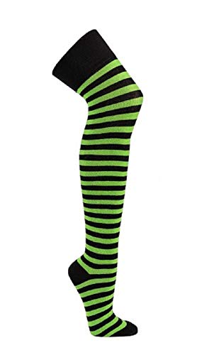Sold by 9:PM, fabricante Wowerat Socks 4 Fun Overknees Surtido - 10 diseños diferentes negro y verde Talla única