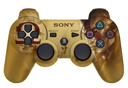 Sony Dualshock Controller God of War PS3 - Volante/mando (gamepad, inalámbrico, bluetooth), color dorado