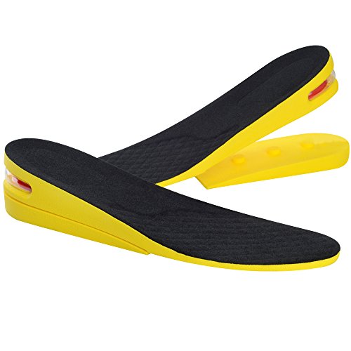 Soumit Almohadilla para zapatos de inserción de aire de elevación de talón invisible extraíble de 3.5-5 cm de 2 capas, alivio del dolor y comodidad (L EU40-45 / UK7-10.5, longitud: 27.5 cm)