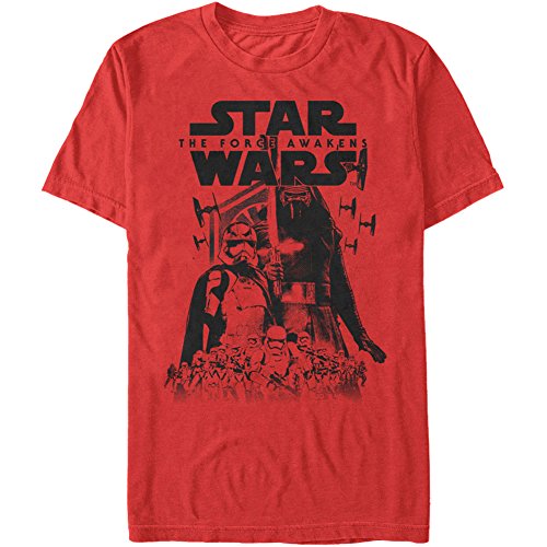 Star Wars The Force Awakens Men's The First Order Awakening – Camiseta Rojo XL