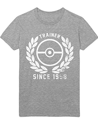 T-Shirt Poke Go Trainer Since 1998 Kanto Official Gym Leader X Y Blue Red Yellow Plus Hype Nerd Game C123132 Gris XL