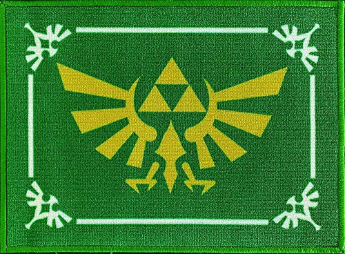 The Legend of Zelda Hyrule - Felpudo (50 x 70 cm, base de PVC antideslizante, para interior y exterior, fácil de limpiar