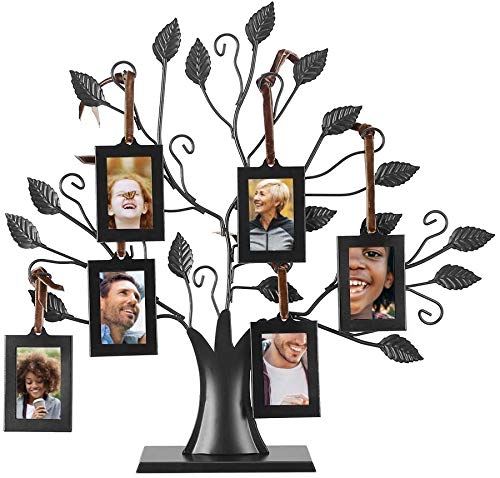 Wifehelper Fotos de la Familia de Moda Marco de Visualización de árboles con Marcos de Fotos Colgantes Decoración para el hogar Buen Regalo(S)